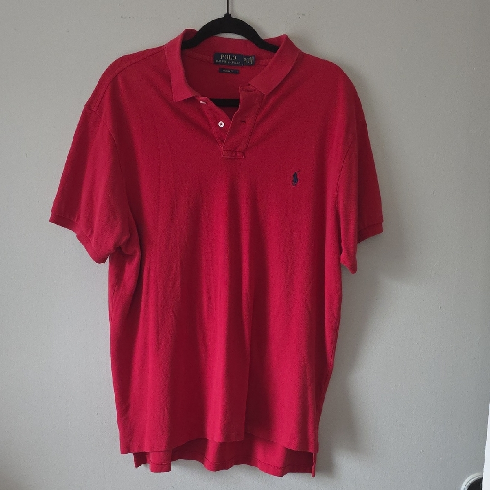 Ralph Lauren Men's Classic Red Polo Shirt XL Tall